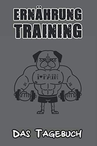 Trainingstagebuch & Ernährungstagebuch für Krafttraining, Fitness-Studio, Home Workout, Bodybuilding, Diät, Workout, Gym, mit Fortschritts Check, Paperback zum Ausfüllen, DIN A5