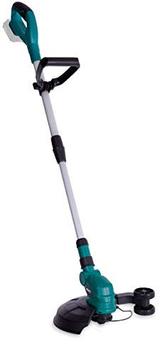 VONROC Tagliabordi a batteria 20V, Decespugliatore. Diametro taglio 25cm. Batteria e caricatore non inclusi. Con asta telescopica e doppia bobina (2x4m)