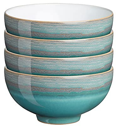Denby,Blue,124048045 Azure Coast Rice Bowls, Set of 4