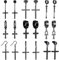 Cupimatch 9 Paare Kreuz Creolen Ohrringe Schwarz Herrren Damen Edelstahl Kreuzanhänger Baumeln Ohrpiercing Punk Rock Tunnel Fake Plug Ohrstecker Ohrschmuck
