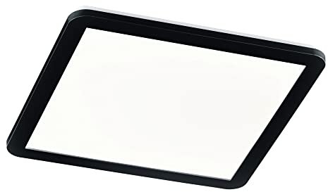 Trio Leuchten LED Bad Deckenleuchte Camilla 689314032, Kunststoff Schwarz matt, inklusiv 20 Watt LED, Switch Dimmer