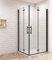 Aica Sanitär Eckeinstieg Duschkabine 80x80cm Dusche Duschwand Duschabtrennung Falttür H195cm