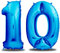 envami® Luftballon Geburtstag XXL Blau - Riesen Folienballon in 40 | 101cm Geburtstagsdeko | Ballon Zahl Deko zum Geburtstag | fliegt mit Helium (Zahl 10)