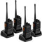 Retevis RB646 Walkie Talkies for adults, IP67 Waterproof, PMR446 Portable Small 2 Way Radio, VOX, Emergency Alarm, Rechargeable Walkie Talkie Long Range for Construction Sites (Black, 4Pcs)