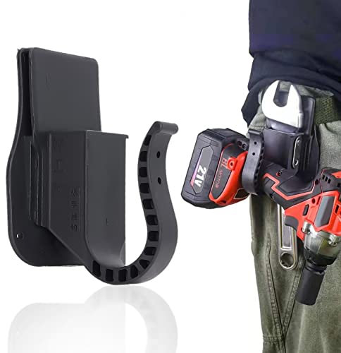 Holster für Akku-Bohrmaschine,Multifunktionaler Gürtelhalter mit Sicherheitsseil, stoß- und sturzsicherer Bohrerhaken, Schlagschrauberhalter, für Akku-Schlagbohrmaschinen und -Schlüsselwerkzeuge