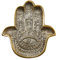 BUTLERS Deko-Schale 20 x 18cm aus Aluminium Gold -Hamsa- Moderne Tischdeko & Untersetzer | Ablage für Schlüssel und Schmuck | Untersetzer für Küche Utensilien und Bad Accessoires