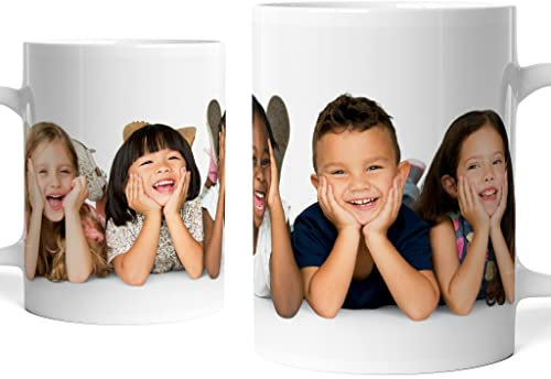 Caribu design Tazza Foto Personalizzata - Collage Fotografico da 1 a 5 Fotografie - Idea Regalo Originale per Compleanno, Anniversario, Natale e ogni Occasione Speciale (1 Foto)