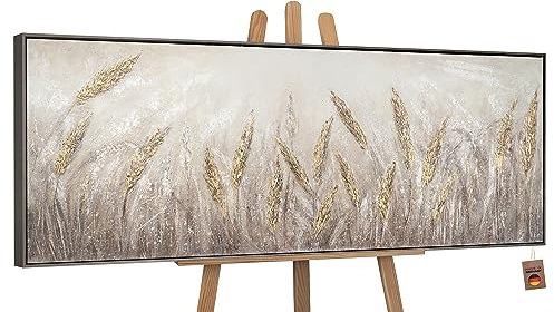YS Handgemalte Acrylbilder «Dämmerunge» | Bilder Acryl Abstrakt Wohndecor | Gemälde Handgemalt | Acrylbild groß modern | Wand Gemälde mit Rahmen | Abstrakte Ölbilder Schlafzimer Wohnzimmer