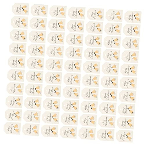 STOBOK 200 Stück Weihnachtskarten Weihnachtsgeschenke Weihnachtsdekoration Weihnachts-Goodie-Bag-Anhänger Weihnachtsstrumpf-Anhänger Kraft-Anhänger Für Geschenkverpackungen