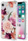 Jhxtech Phone Case for iPhone XR Case, Apple XR girls women, Slim Shockproof Clear Floral Pattern Soft Flexible TPU Protective Cover for Apple iPhone XR Purple flower