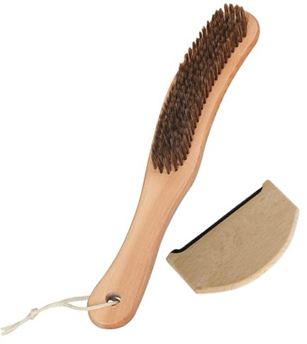 LdawyDE Fusselbürste Kleiderbürste Wollkamm Holz Lint Remover Tragbar Praktisch Flusenentferner Multifunktion Textilbürste