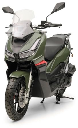 Burnout Motorroller Desert 125ccm 99 km/h Sport Roller inkl. Windschild ADV (Grün)