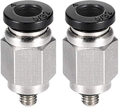 XYWHPGV Gerade pneumatische Push-to-Quick-Connect-Fittings M3 Außengewinde x 4 mm Rohr-AD Silberfarben 2 Stück(16180 cd22e b1ba5 d946c 5ec41 f6c08