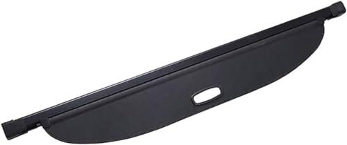 WHLXQ Auto Hintere Kofferraum Hutablage FüR VW Golf 7 2014 2015 2016 2017 2018 Einziehbare Trunk Cargo Abdeckung Schattenschutz PrivatsphäRe,A/Black
