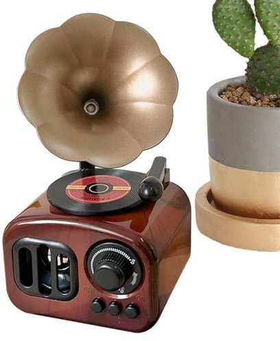 Aznever Vintage Spieluhr, Spieluhren und Figuren | Klassische Grammophon-Spieluhr. Nostalgische Spieluhr - Vintage-, multifunktionale Muttertags-Spieluhr für Kinder, Garten, Schlafzimmer,