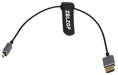 ZBLZGP Cavo HDMI 8K 2.1 ad altissima velocità HDR eARC per Roku HDTV RTX 3080 3090 Sky Q PS4 PS5 Xbox, PC TV (da HDMI a Micro HDMI, grigio)