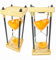 Sablier 60 Minutes Sablier Minuterie pour Ornement Restaurant Salon Accueil Placard Bureau Décoration Chambre Fête Festival Noël Cadre Bois Sable Minuteur l'horloge Orange