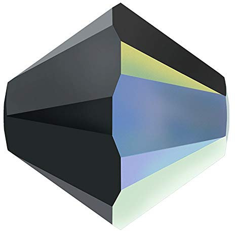 15 cristales originales Swarovski bicono 4 mm 5301-5328 280 AB Jet negros