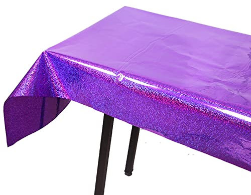 Décorations de fête de jardin - Nappe de table en tissu - Décorations de fête pour enfants (violet, taille unique)