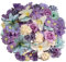 PacuM Mini Künstliche Blumen 40 Stück Kunstblumen Blumenköpfe Kunstblumen Köpfe Künstliche Blumen Seidenblumen Blütenköpfe Deko-Blüten Kunstblumen zum Basteln,für DIY Hochzeits-Brautsträusse(Lila)