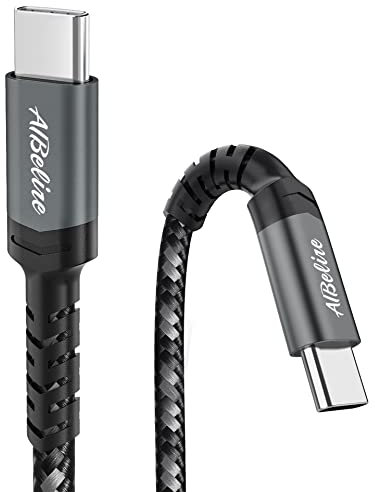 USB C to USB C Charger Cable [60W/2M] iPhone 16 Type C Charger Cord Fast Charge, USBC to USBC Phone Charger Lead for iPhone 16 15 Plus Pro Max, iPad Pro Air 17, Samsung Galaxy S25 S24+ S23, Pixel 7