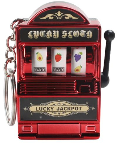 HoveeLuty Spielautomaten-Schlüsselanhänger, realistischer Mini-Spielautomaten-Schlüsselanhänger, 3, 6 x 6, 3 cm, süßer, Mini-Anhänger, kreativer -Schlüsselanhän