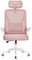 naspaluro Ergonomischer Bürostuhl, Schreibtischstuhl mit 90° Klappbaren Armlehnen, Einzigartige Lendenwirbelstütze, Verstellbare Kopfstütze, Atmungsaktive Mesh-Polsterung für das Heimbüro, Rosa