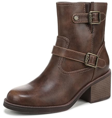Blowfish Malibu Women's Maeve Heeled Ankle Boot, Whiskey Brown, Medium Fit, UK 7