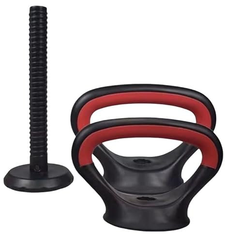 LMS DATA Adjustable Kettlebell Handles for Weight Plates – Converts Dumbbells into Kettlebells for Strength Training, Features Non-Slip Grips for a Secure Hold