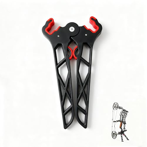 KAIOULU Archery Bow Stand & Folding Compound Bow Stand, Limbs Clamp Bow Jack Kickstand Ground Holder for Outdoor Hunting, Durable Bow Shooting & Compound Bow Accessories