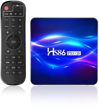 HS86 PRO20 Smart TV Box Android 14.0, HD 3D 8K Android Box 8GB RAM 64GB ROM Rockchip RK3566 Quad-Core ARM Cortex-A55 CPU Dual-Band 2.4G/5.8G WiFi 6 BT 5.4 USB 3.0 LAN 1000M 2026 TV Box Player