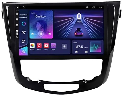 Android 16 Radio Coche Pantalla Táctil 9 Pulgadas para Nissan Qashqai 2 X-Trail 3 T32 2013-2017 Conectar y Usar Navegación GPS Control del Volante RDS Enlace Espejo(HM602 4 Core WiFi 1+32GB)