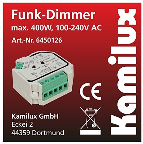 Kamilux Super Funk-LED Dimmer-max.400 Watt 230 Steuerspannung für dimmbare LED Leuchtmittel