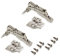 Emuca 1014907 Pack aus 2 Topfscharnieren Ø35mm 165° mit sanftem Verschluss für sich überlappende Türen und Zusätze zum Festschrauben mit Verbindergehäuse