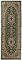 Carpeto Orientteppich Läufer Teppich Grün 70 x 200 cm Medaillon Muster Kurzflor Verona Kollektion