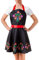 Froster Nitly Folk - Schürze Kleid mit Blumen, Retro Kochschürze Damen, Küchenschürze, Geschenk für Frauen