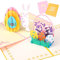 HOWAF Set 2 Stücke Osterkarten 3D Pop Up Karte Osterkarten mit Umschlag, Ostereier im Osternest Osterhase Grußkarte, Ostergrüße Ostergeschenk für Kinder, Familie, Freunde