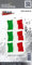 BIKE-label Auto Aufkleber 3D Länder-Flaggen Italien Italy 50 x 33mm 300072N