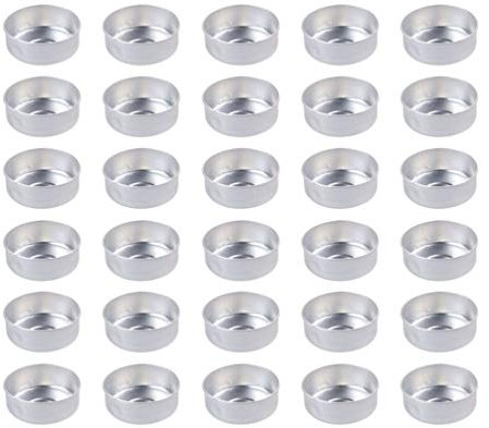 Aluminum Tea Lamp Container - 200Pcs Lightweight Candle Tins for DIY Candle Making Heat Resistant Tealight Containers Versatile for Crafts and Sweets