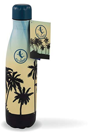 Blue Bananas 500 ml Edelstahl Trinkflasche – Stylische Trinkflasche Edelstahl Vakuum Flasche - Motiv Sunrise Beach