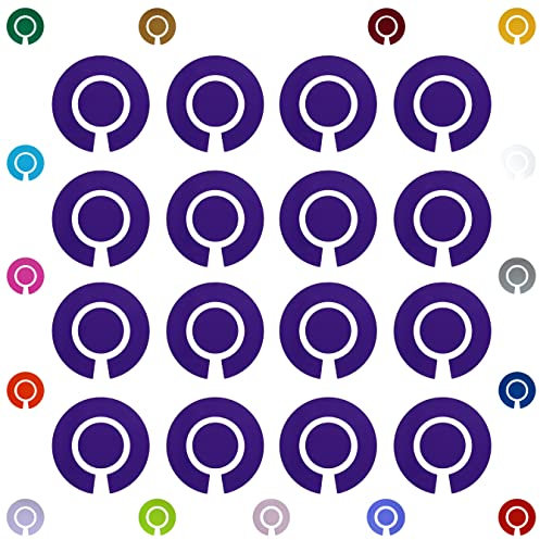 Acclaim Lawn Bowls Identification Stickers Markers Standard 5.5 cm Diameter 4 Full Sets Of 4 Self Adhesive Plain Colours (Purple)