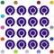 Acclaim Lawn Bowls Identification Stickers Markers Standard 5.5 cm Diameter 4 Full Sets Of 4 Self Adhesive Plain Colours (Purple)