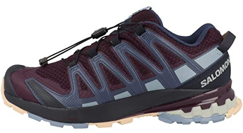 Salomon XA Pro 3D V8 Damen Trailrunning-Schuhe, Violett (Wine Tasting/Night Sky/Almond Cream), 36 EU