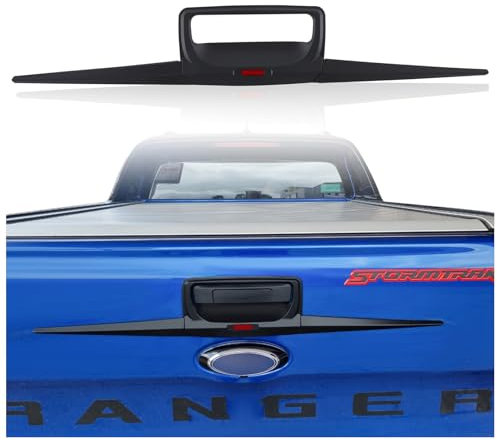JHCHAN Heckklappenabdeckung Hintere Türgriffverkleidung für Ford Ranger Wildtrak T6 T7 T8 2012-2022 XL XLT Tremor Limited Platinum ABS Schwarz Matt (Türgriffverkleidung)
