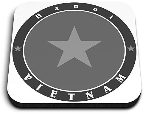 1 x Square MDF Fridge Magnet - Hanoi Vietnam Flag Travel Asia 40268