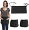 Favengo 3 Stück Vorbinder Schürze Schwarz Kellnerschürzen Kochschürze mit 3 Taschen Taillen Schürze Küchenschürzen Backschürze Grillschürze Bistroschürze für Frauen Männer Chef Kellner (Black/3pcs)