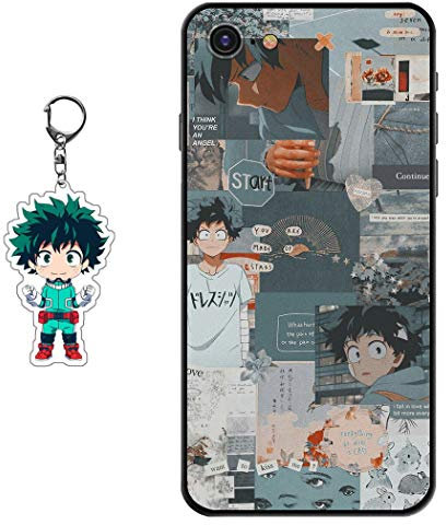 Hülle für iPhone 7/8/iPhone SE 2020 My Hero Academia Anime Handyhülle [Mit My Hero Academia Schlüsselbund] Cartoons Silikon Sanft Bumper Case Hülle für iPhone 7/8/iPhone SE 2020