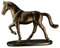 GILDE Deko Tier Figur Skulptur Pferd Pferdestatue Sammlerstück - Tierfigur aus Kunstharz - Deko Wohnzimmer Vitrine Fensterbank - Farbe: Antik Bronze - Höhe 22,5 cm