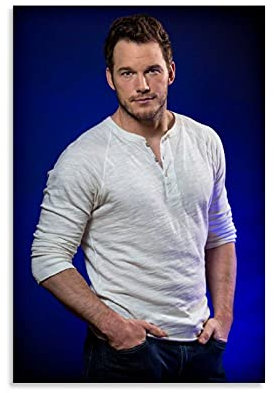 YANDING Chris Pratt Schauspieler-Poster auf Leinwand, Kunst, Poster und Wandkunst, Druck, modernes Familienschlafzimmer, Deko-Poster, 40 x 60 cm