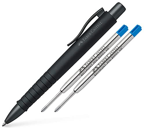 Faber-Castell - Kugelschreiber Poly Ball XB (Urban all black, Kugelschreiber + Ersatzminen)